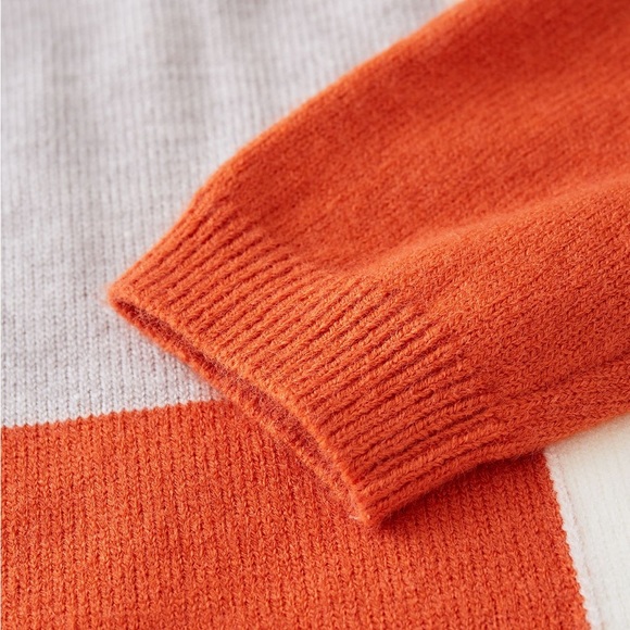 CHICWISH COLOR BLOCK TURTLENECK KNIT SWEATER - Picture 6 of 8